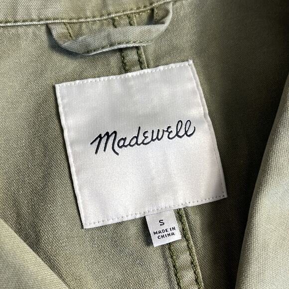 MADEWELL Army Olive Green Utility Military Jacket Women’s Size Small - Picture 2 of 8